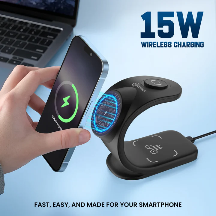 MCharge Maghub - 2: 3-in-1 Magnetic Wireless Charger With 23W Wireless Charging Output - Image 2